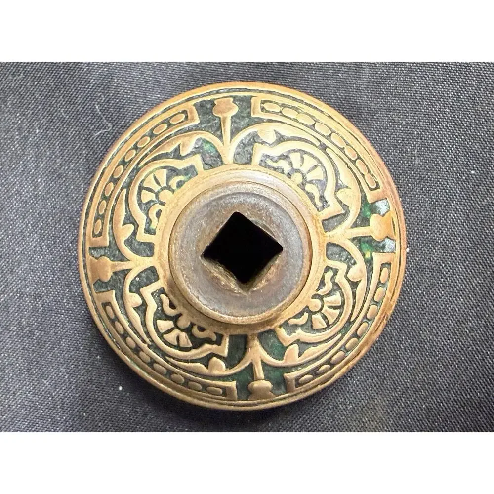 Pair Of Antique 1880’s Victorian Brass/bronze Door Knobs Architectural Salvage